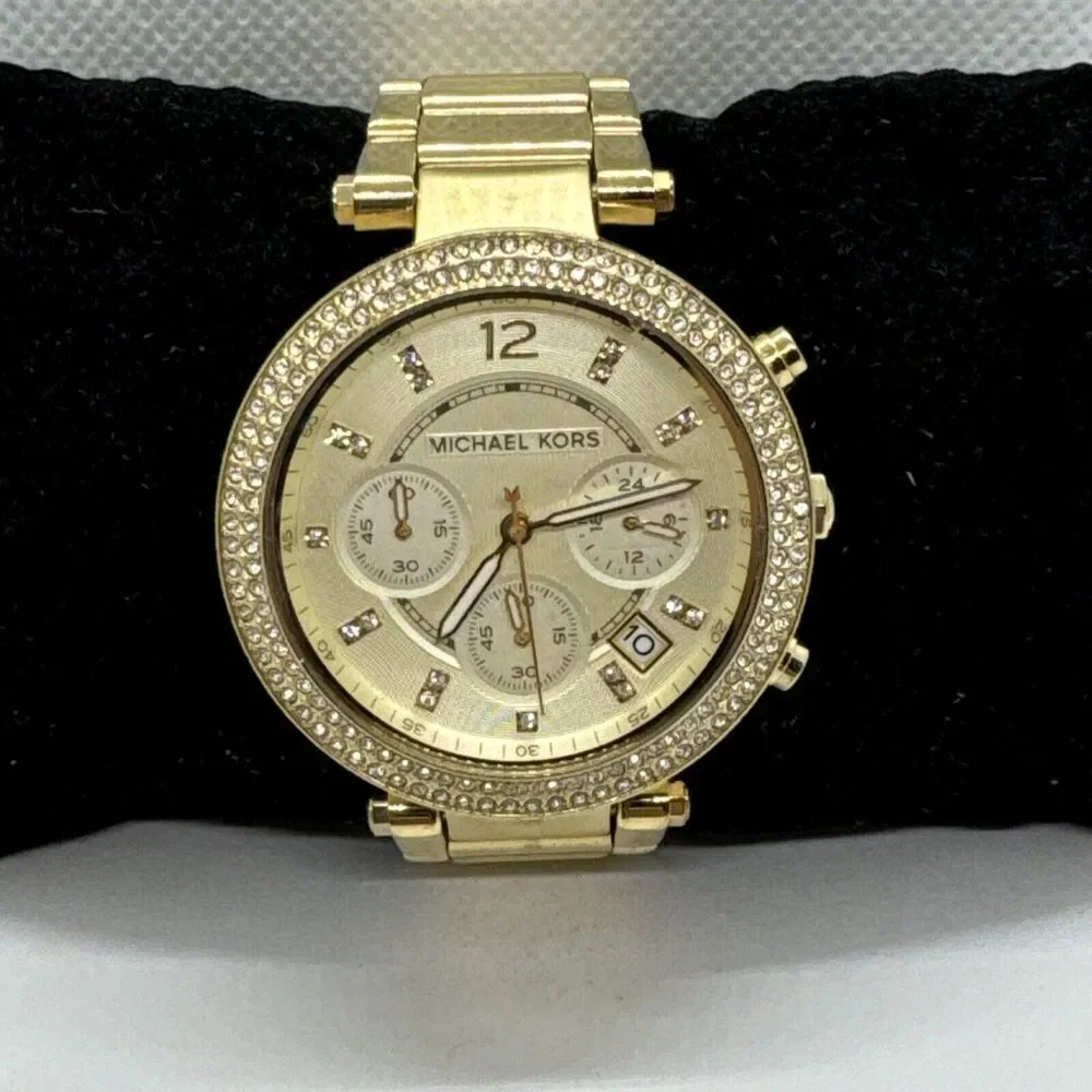 Michael Kors Parker MK5354 Women's Gold Stainless Steel Analog Dial Watch JNA603